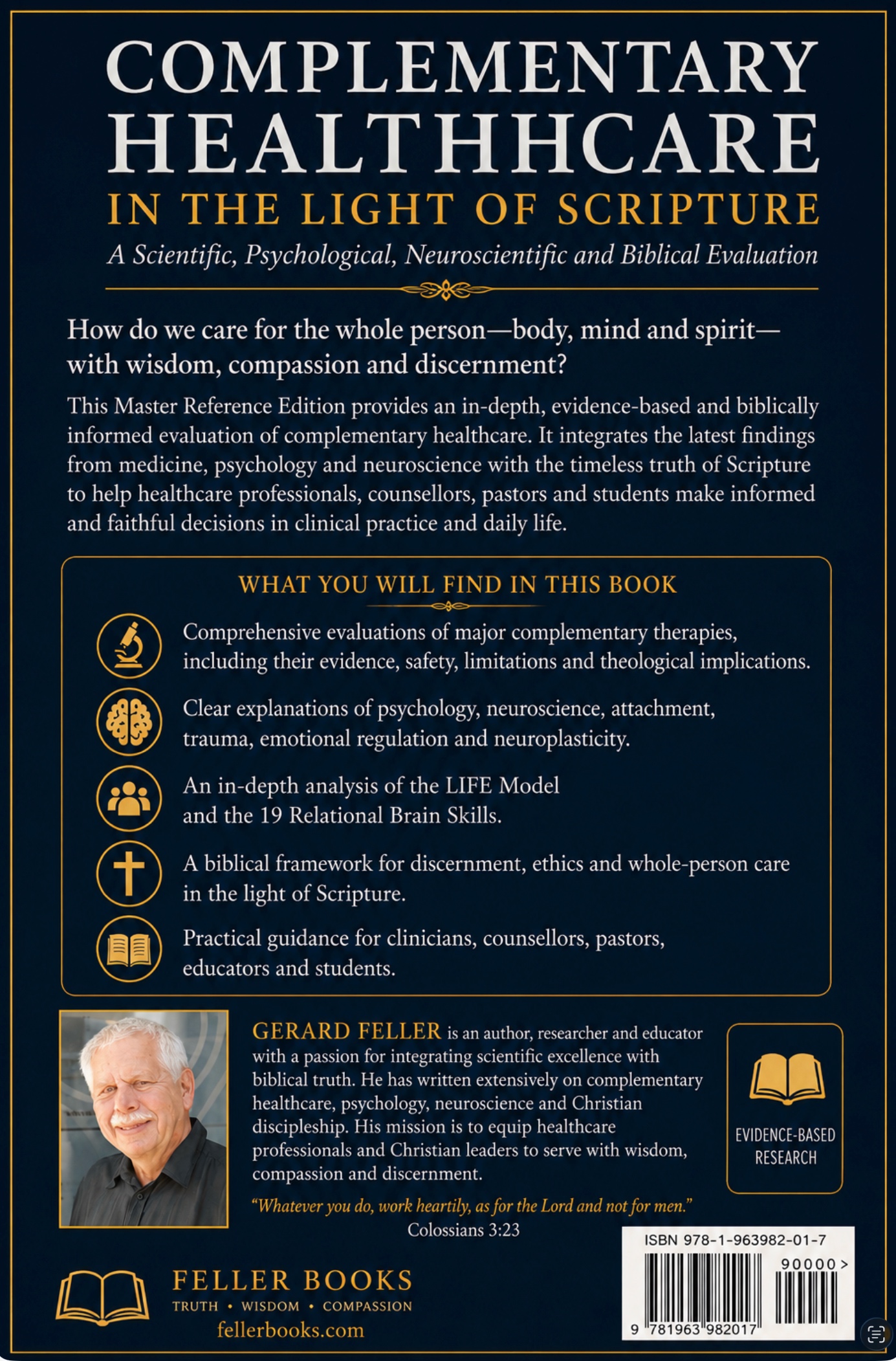 Back cover of Complementary Healthcare in the Light of Scripture